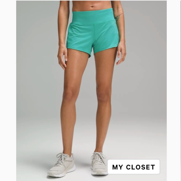 Lululemon Speed Up Mid-Rise Lined Short 4" - Kelly Green - Size 8 - Picture 1 of 5